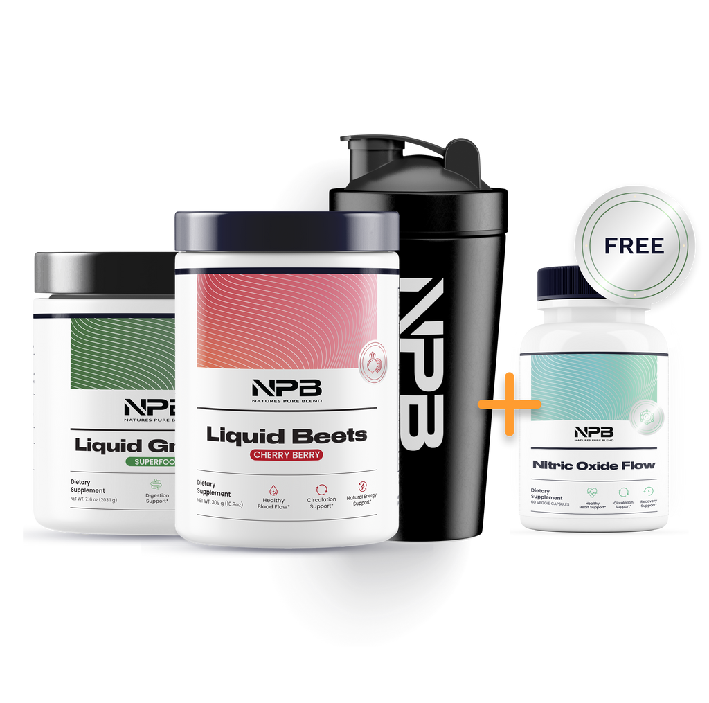 BOGO: 1 Liquid Beets, 1 Shaker, 1 Liquid Greens + 1 Free Nitric Oxide
