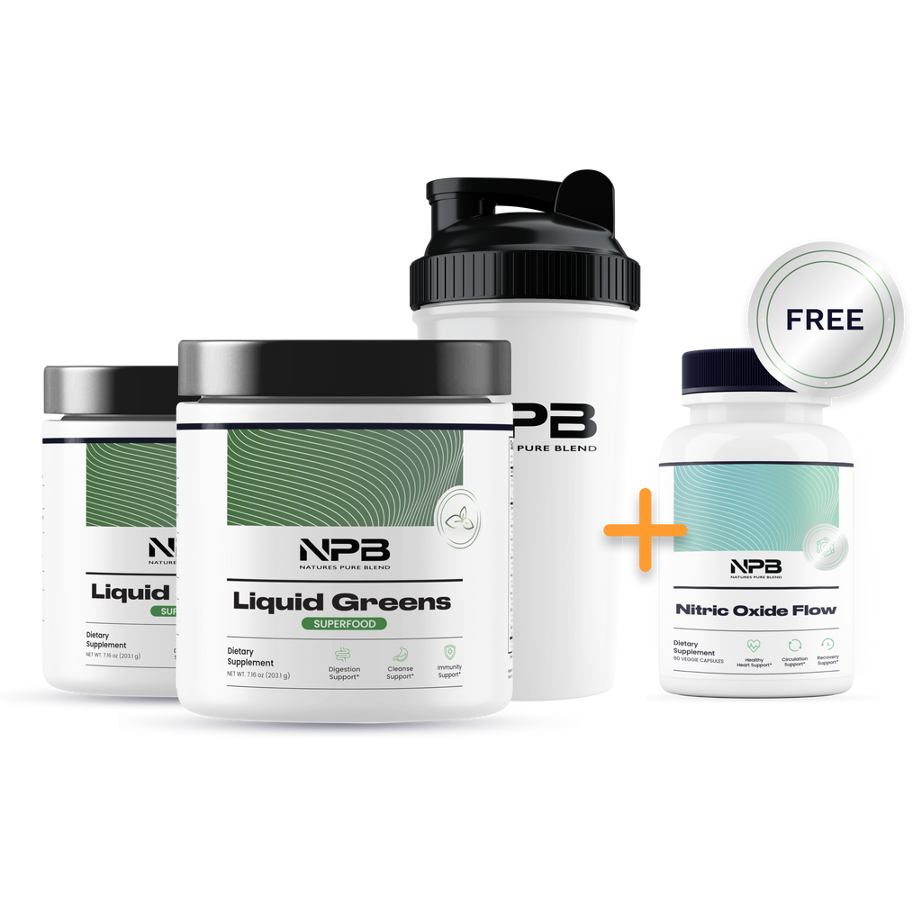 BOGO: 2 Liquid Greens, Shaker, + 1 Free Nitric Oxide