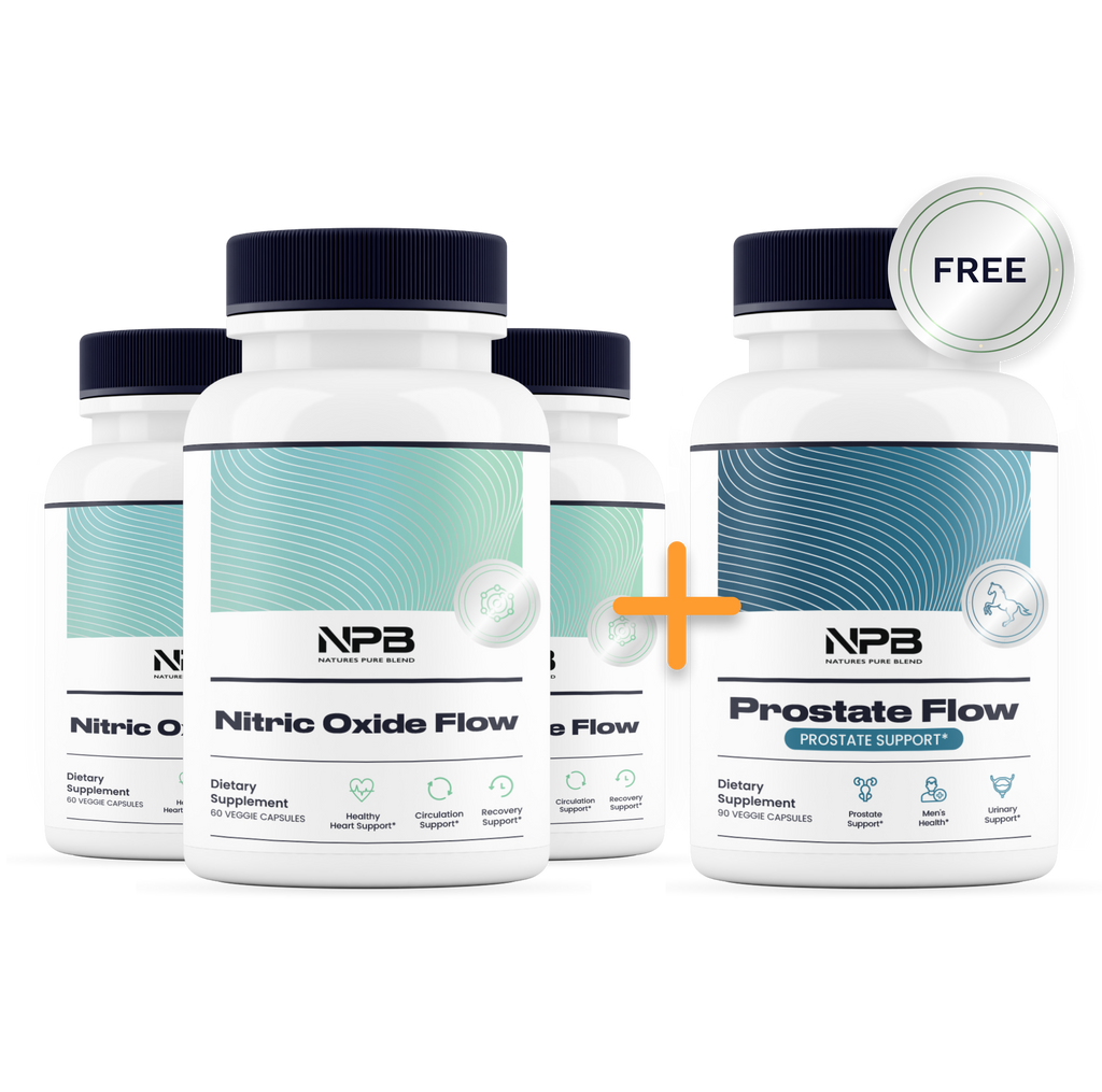 BOGO: 3 Nitric Oxide + 1 Free Prostate Flow