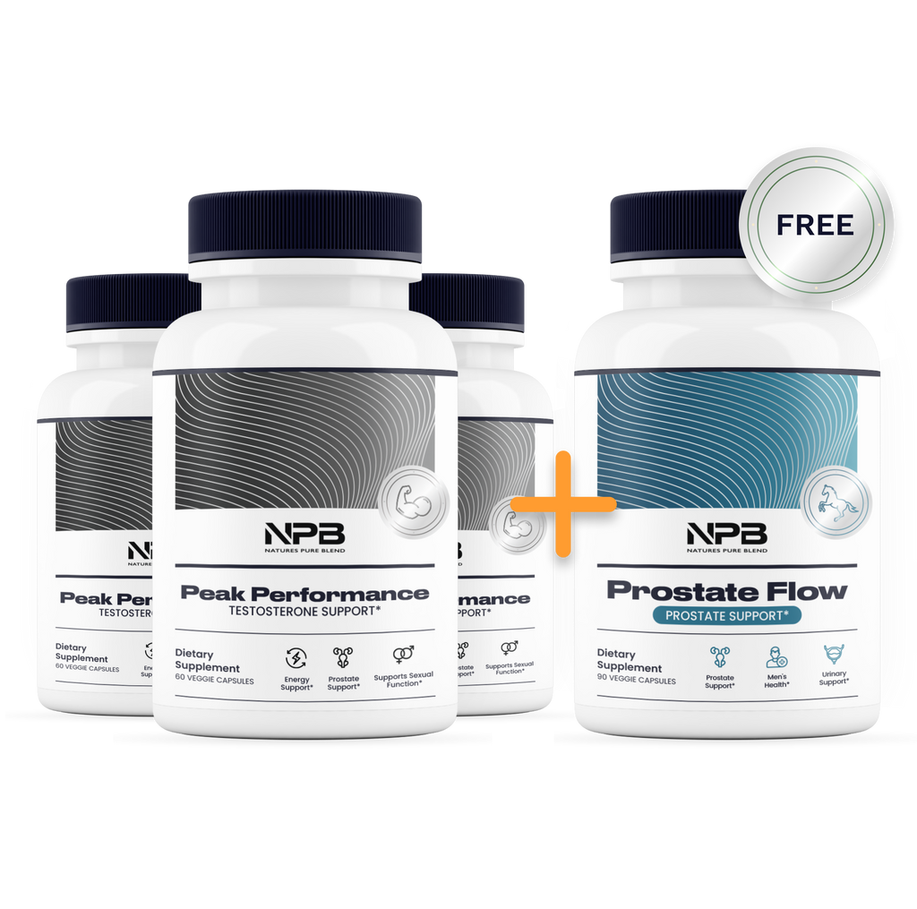 BOGO: 3 Peak Performance + 1 Free Prostate Flow