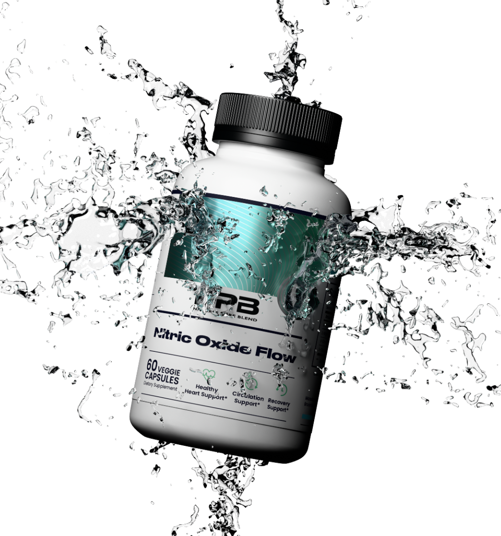 Nitric Oxide Flow bottle with water splash