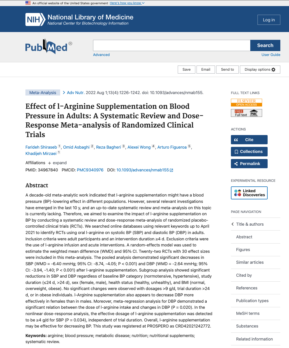 The study on PubMed